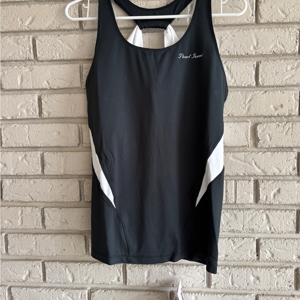Pearl Izumi Elite Infinity Sport Racerback Tank Women's Black & White Size XL